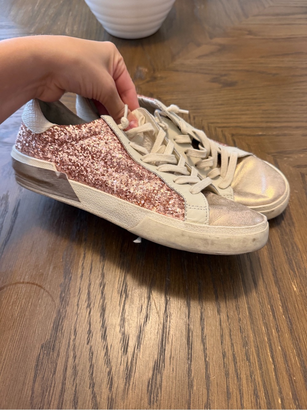 Dolce Vita Pink Sparkly Sneakers
